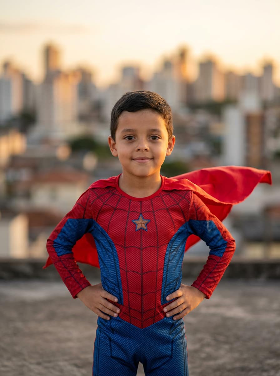 Ensaio Pekeninos tema Super-Herói